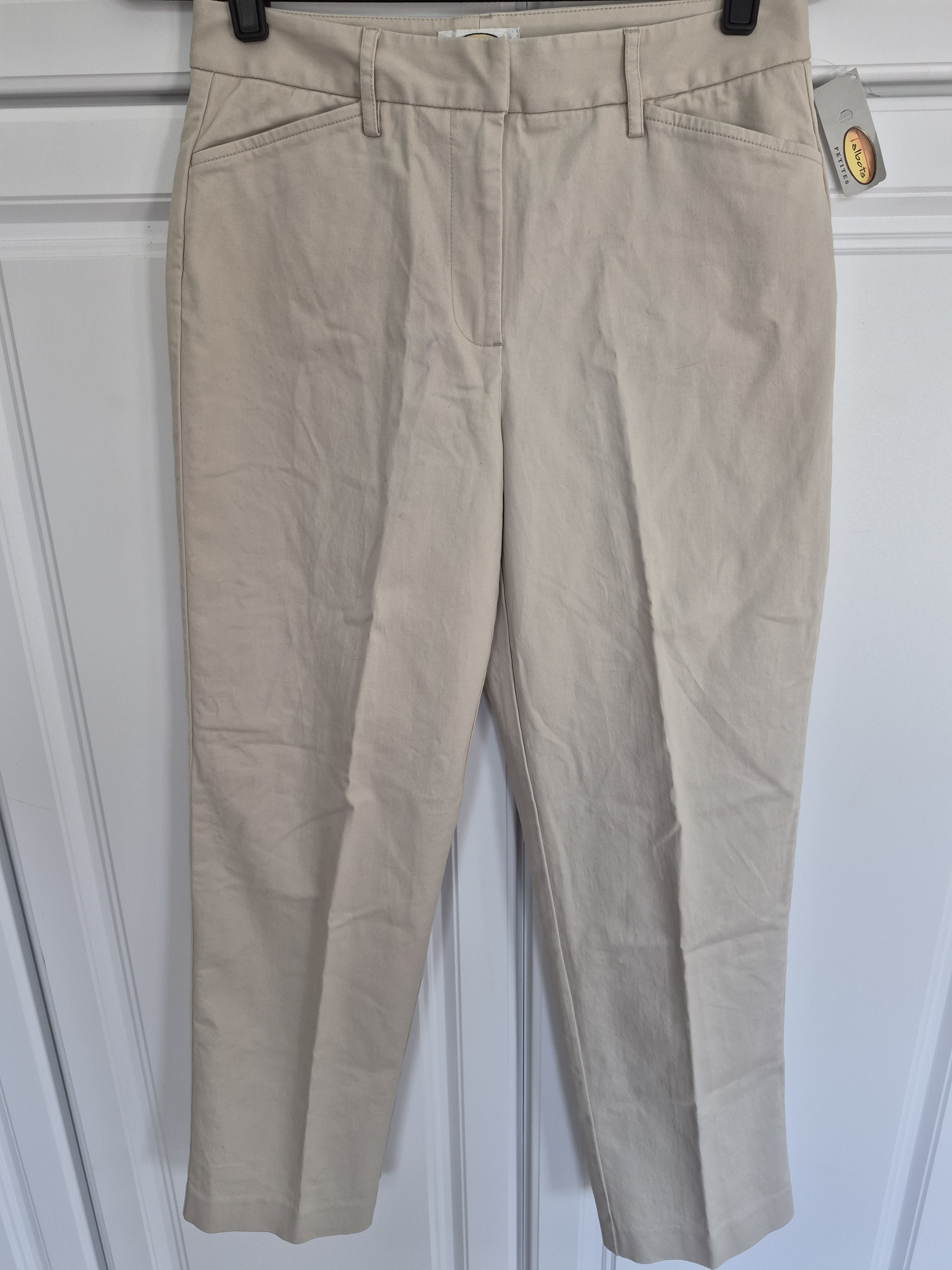 Nwt Talbots Petite Beige Khaki Straight Pants 6p